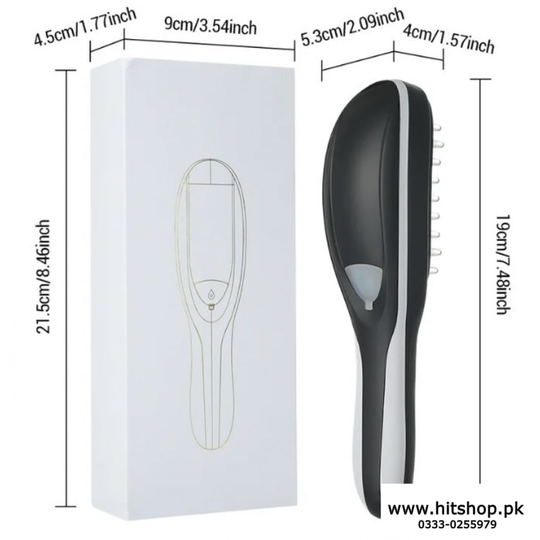 Electric Spray Massage Comb- Scalp Massager-Micro Current Head Meridian Massager Anti Hair Loss Physiotherapy Apparatus Red and Blue Light Nourishing Scalp